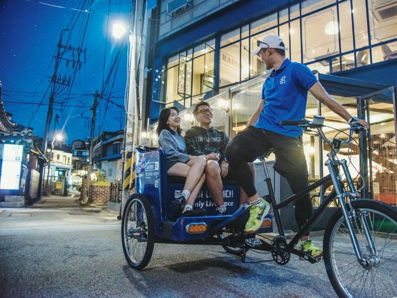Seochon Evening Tour with Pedicab