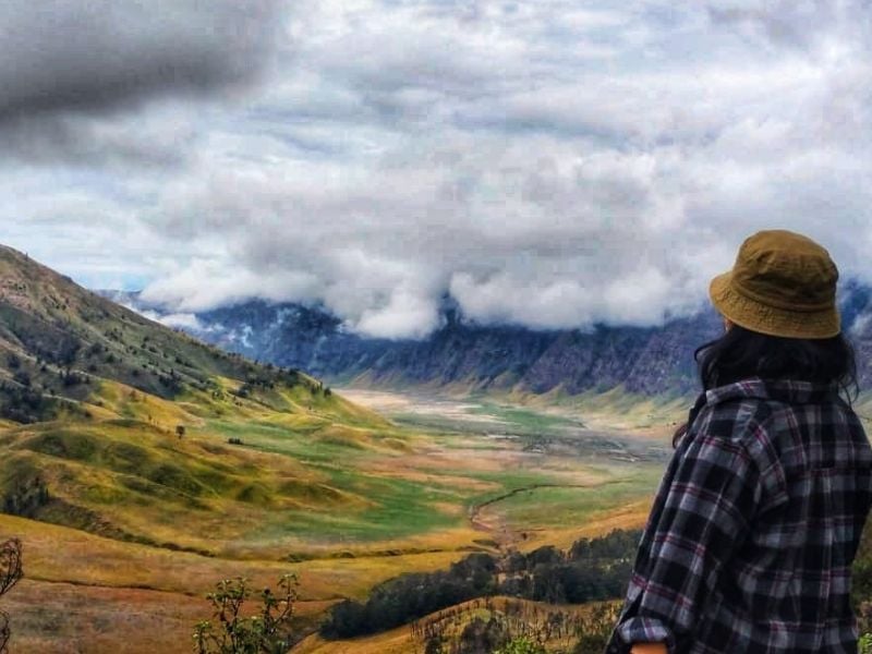 Picturesque Drive to Sunset on Bromo
