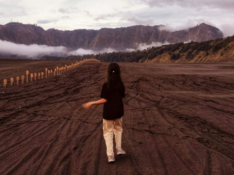 Picturesque Drive to Sunset on Bromo