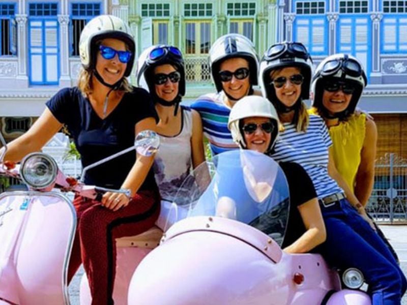 Vintage Vespa tour: Nonyas, Baba, and Peranakans
