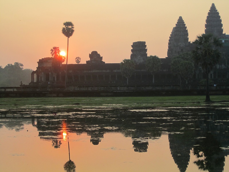 Champagne Breakfast Sunrise over Angkor