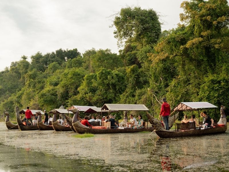 Champagne Sunset Gondola Boat at Angkor