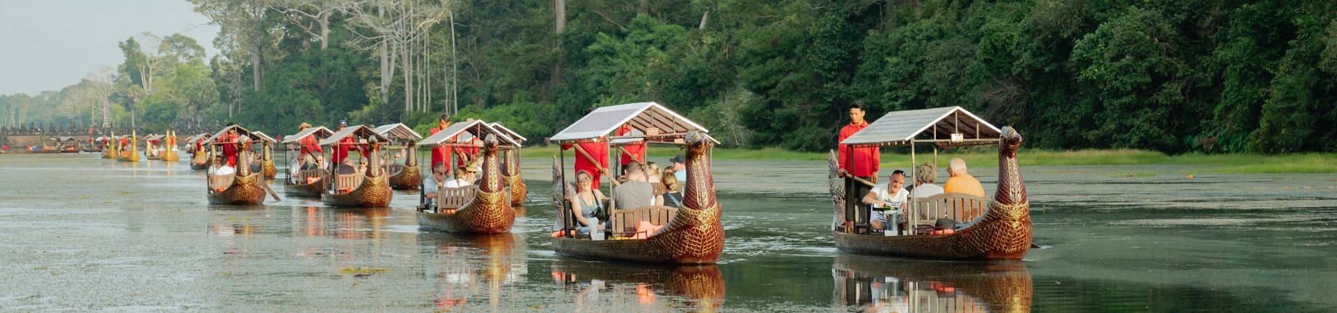 Image of Champagne Sunset Gondola Boat at Angkor