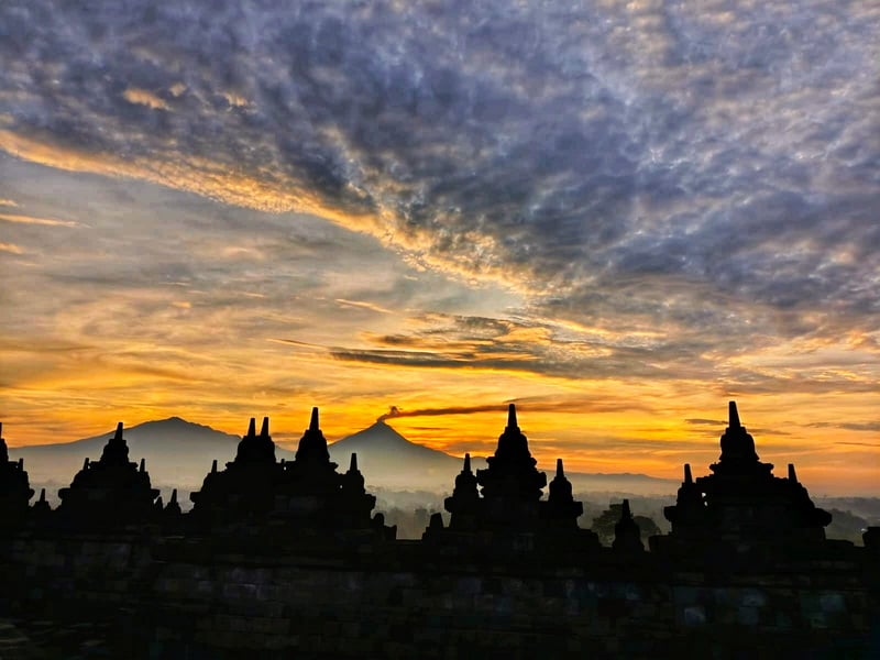 Sunrise at Borobudur Temple
