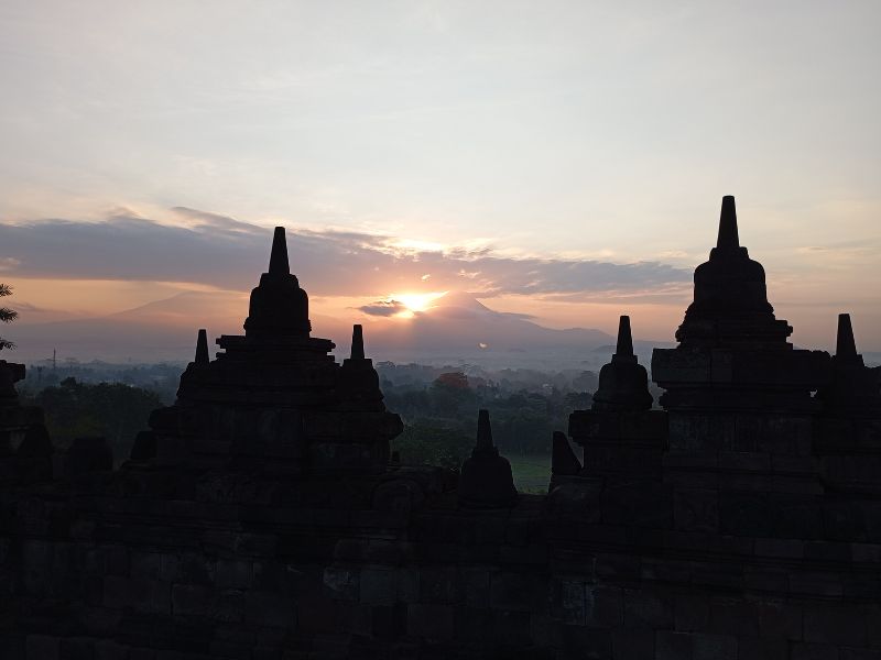 Sunrise at Borobudur Temple