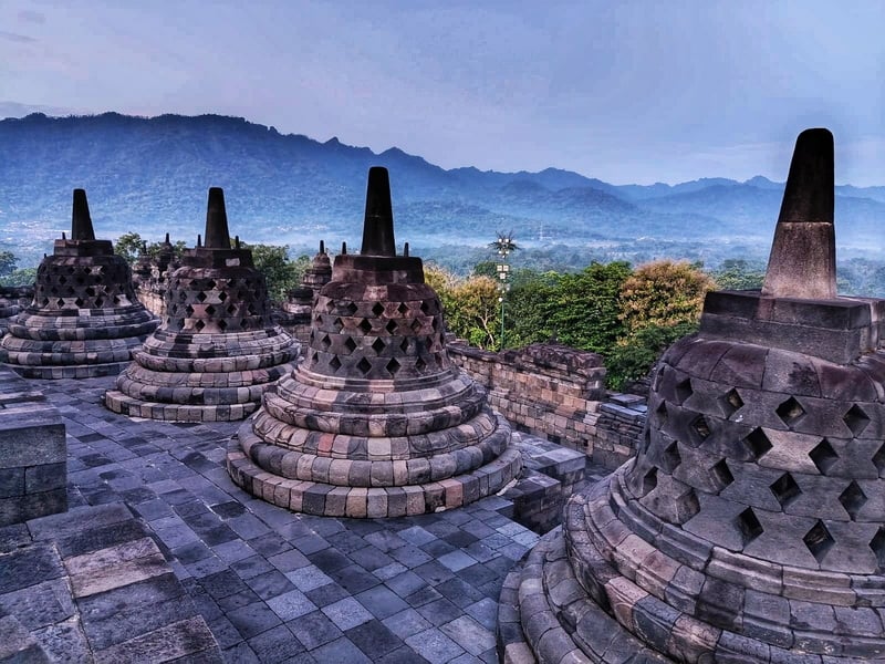 Sunrise at Borobudur Temple