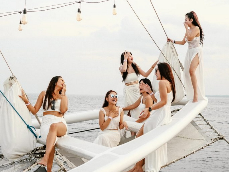 Sunset Cruising on Aneecha Catamaran