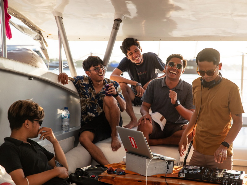 Sunset Cruising on Aneecha Catamaran