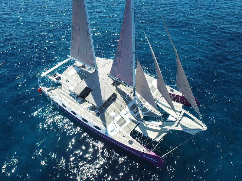 Sunset Cruising on Aneecha Catamaran