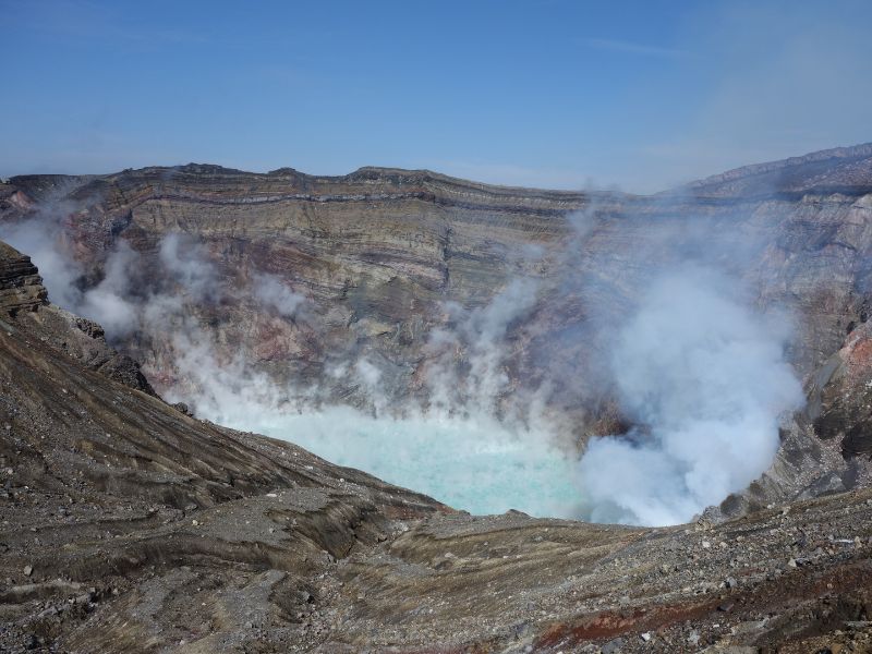 Hiking Exploration Of Mount Aso