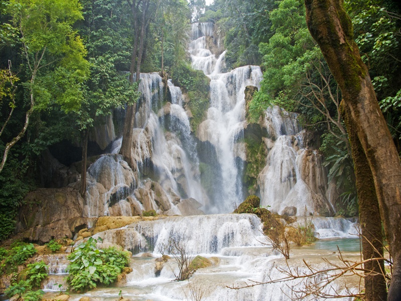 Kuang Si Falls by Vintage Jeep