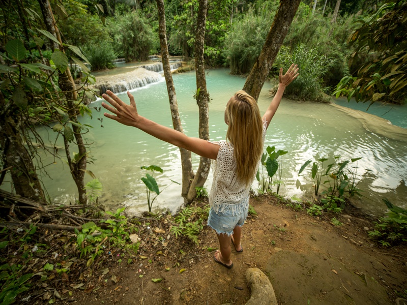 Trek to Kuang Si Waterfalls