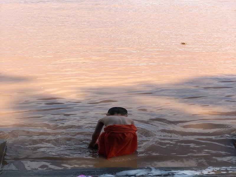 Monks and Charities of Vientiane