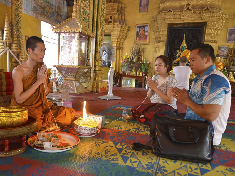 Monks and Charities of Vientiane