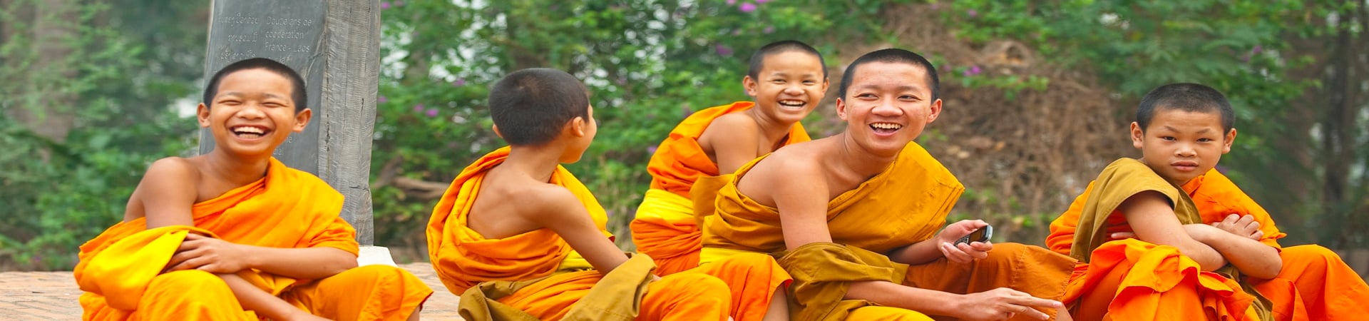 Image of Monks and Charities of Vientiane