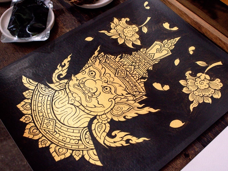 Exquisite Thai Crafts Gold Art Workshop
