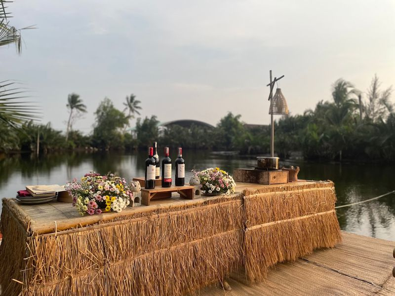 Riverside Serenity: Romantic Dinner on Bamboo Raft