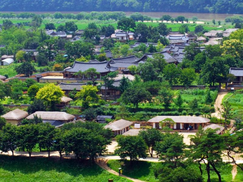 Hwawoljeong Andong Hahoe (Choga Hanok)