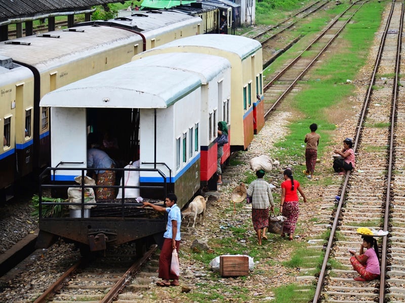 Myanmar Trains, Bikes and Boats