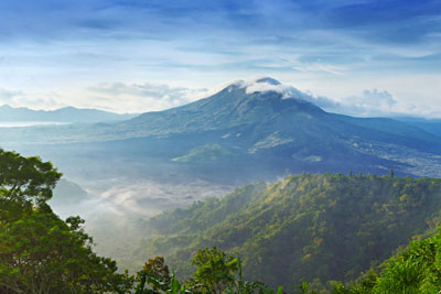 Landscape of Batur volcano